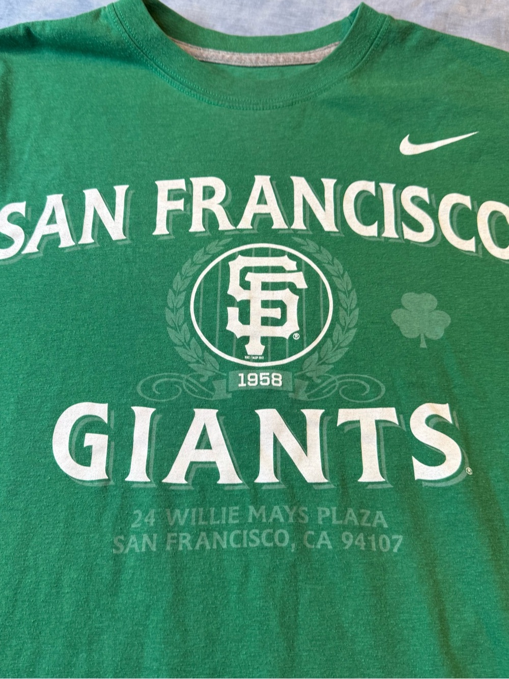 Nike San Francisco Giants Green Graphic Tee shamrock, edition, collectors tea
